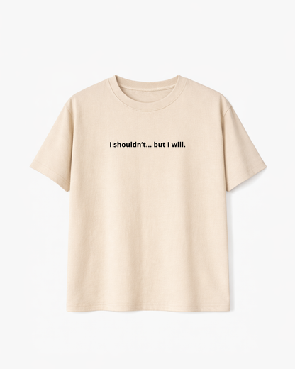 I Shouldn't... But I Will